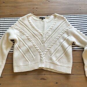 Kendall & Kylie Cream Sweater - size Medium